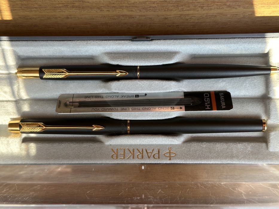 Set Parker 180 Black Matte GT Stilou Creion mecanic