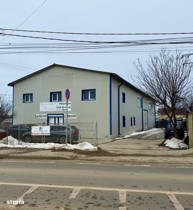 Hala productie/depozitare 220 mp + 70 mp birouri, Miroslava, la strada