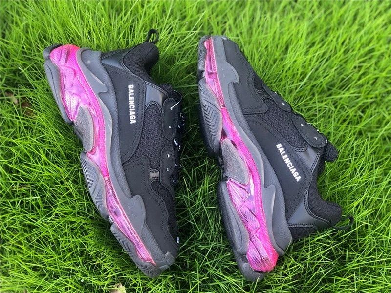 Balenciaga Triple S Clear Sole "Black/Pink"