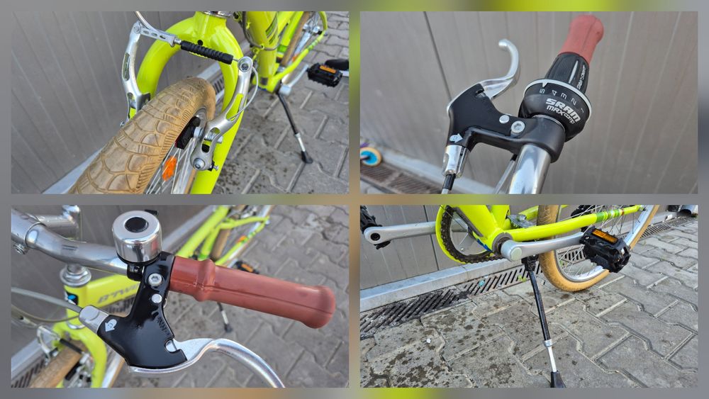 Trotinetă oxelo MID 5 și bicicleta B-TWIN POLY 300