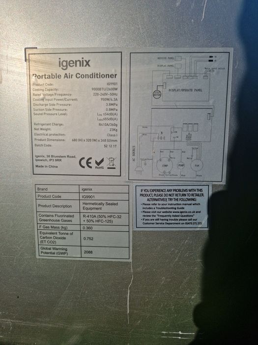 Aer conditionat portabil 9000 BTU