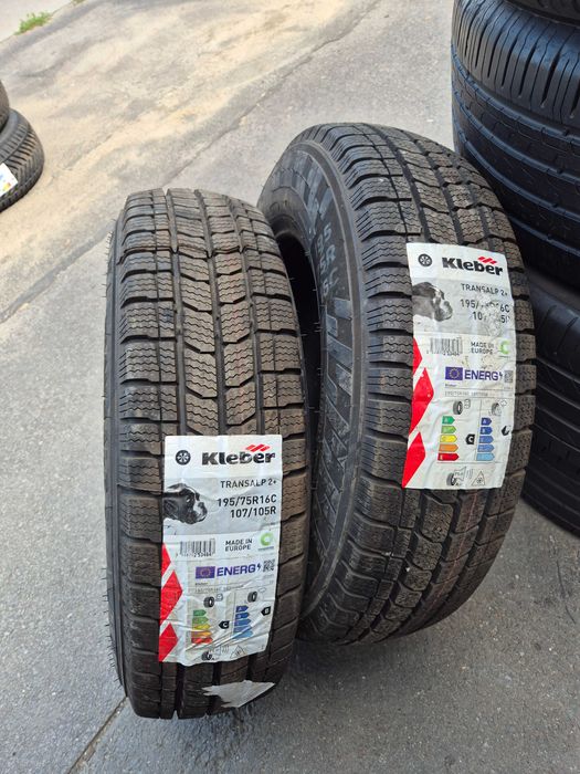 2 Anvelope M+S VARA IARNA - 195/75/16C - KLEBER - NOU - DOT 2024 !