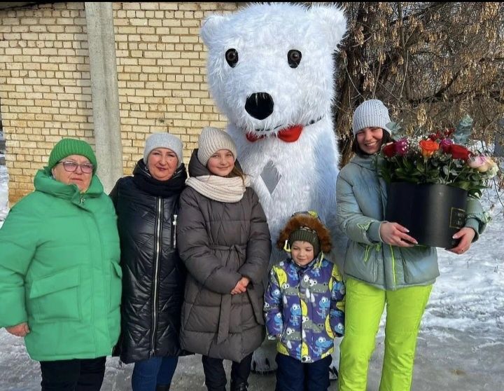 Ростовая кукла белый медведь