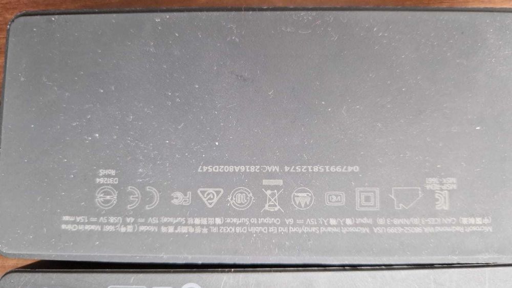 Docking Station MICROSOFT SURFACE A1661 + Incarcator 6.0A