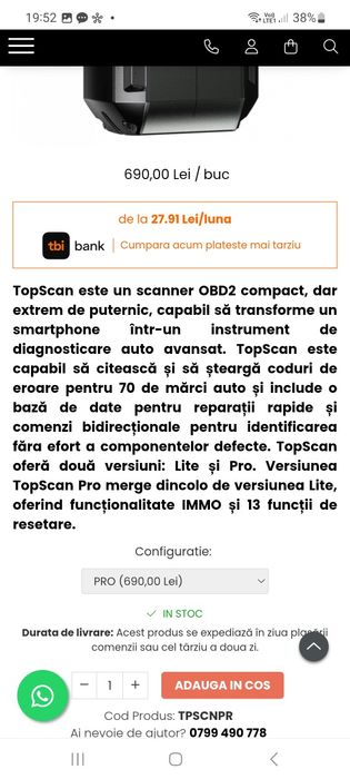 Top scan master Diagnoza obd auto top don