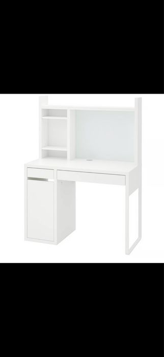 Birou 105/50 cm  -2 buc - alb si maro