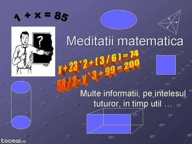 Meditații Matematică