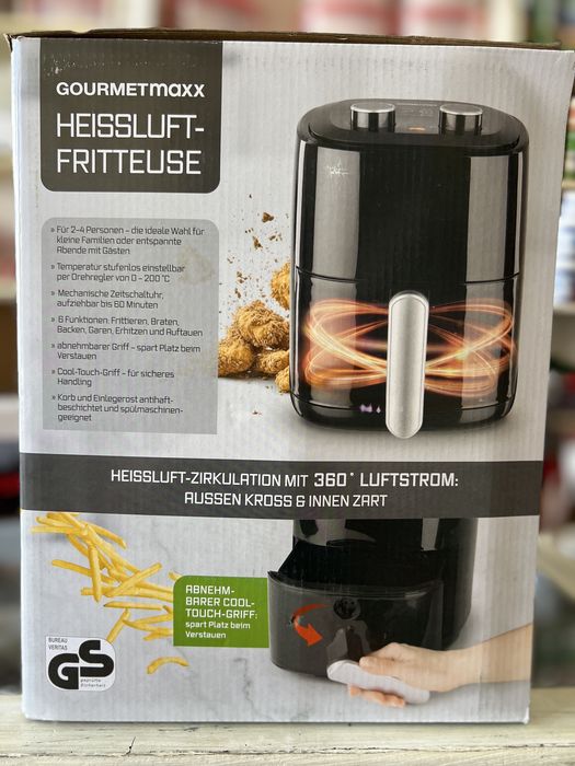 Airfrier Нов Air Fryer GOURMETmaxx 3.1L – фритюрник с горещ въздух, неупотребяван