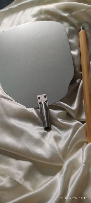 Spatulă pizza aluminiu coadă lemn plus șamotă