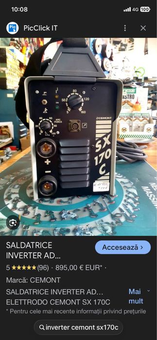 Aparat de sudura CEMONT SX170C MMA si INTENSIV MIG/MMA/TIG -200