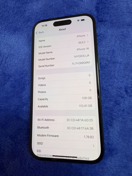 Iphone 16 128 gb Black