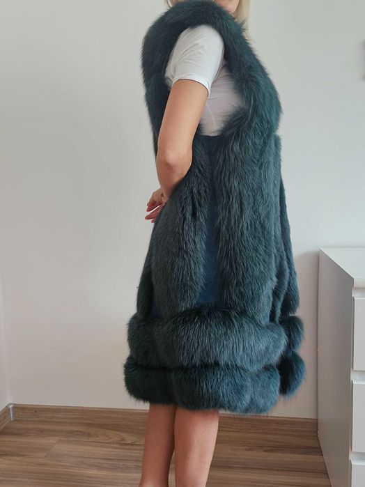 Vestă blană naturală vulpe