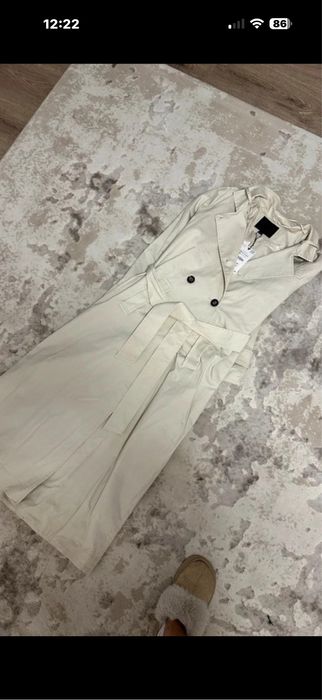 Trench zara lung impermeabil