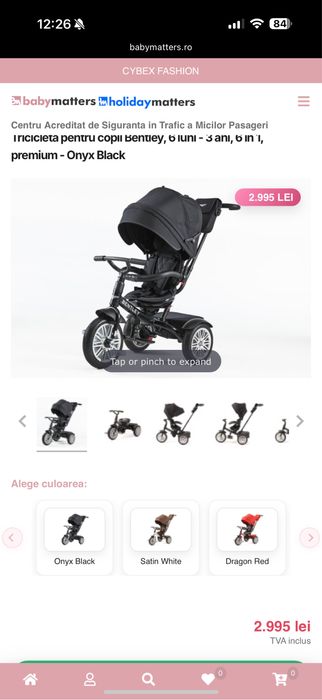 Tricicleta copii bentley