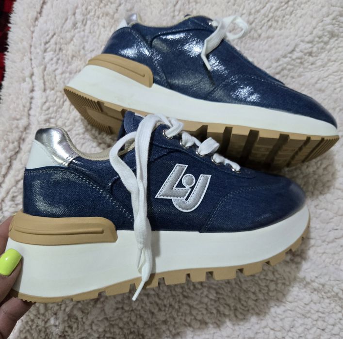 Liu jo amazing 32 denim оригинални дамски сникърси 38,5 номер нови