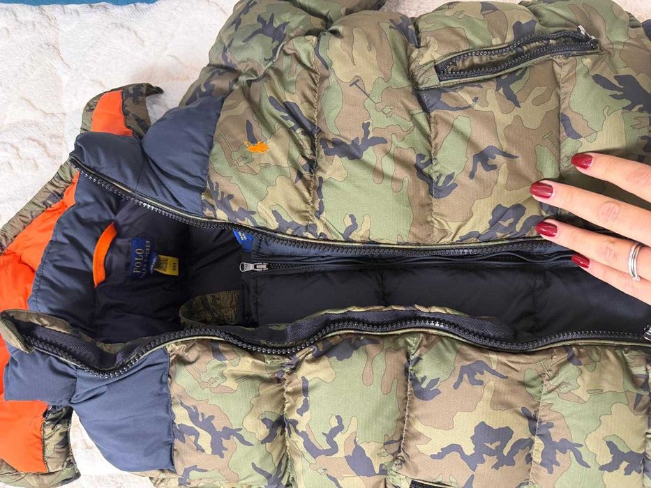 Costum iarnă Ralph Lauren – geacă și salopetă, 4–5 ani 300 lei
