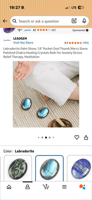 Лабродорит камень для палминга, healing stone