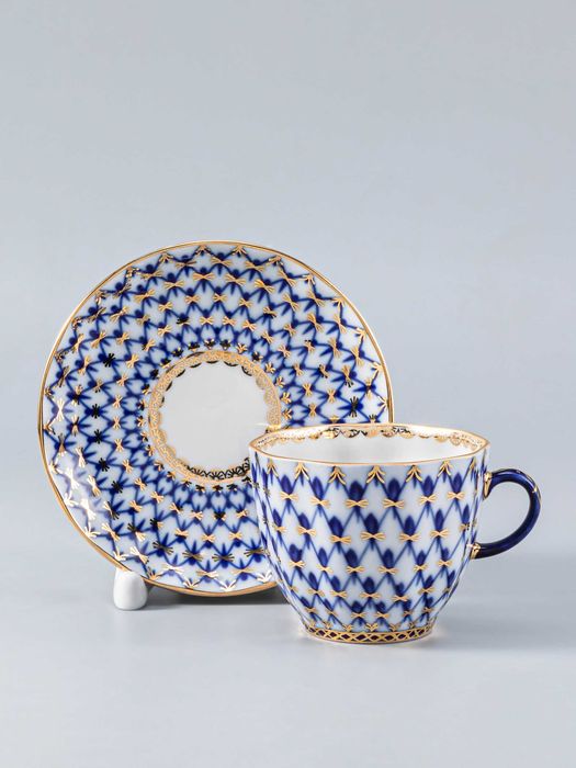 Кофейный сервиз "Кобальтовая сетка" (20 предметов) (6 персон).