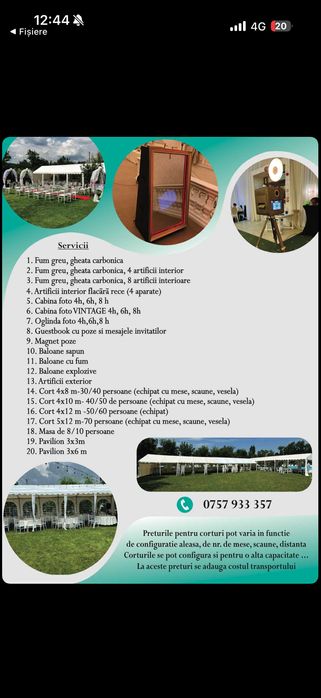 Cabina foto/Oglindă magică foto/fum greu/baloane/artificii