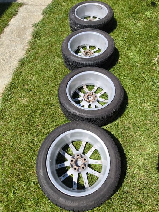 Jante 5X112 17 OEM Audi cu anvelope bune M+S VOLKSWAGEN AUDI SKODA SEAT MERCEDES