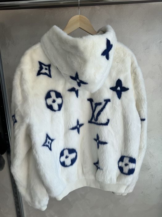 Louis Vuitton Monogram Mink Fur Zipped Hoodie!