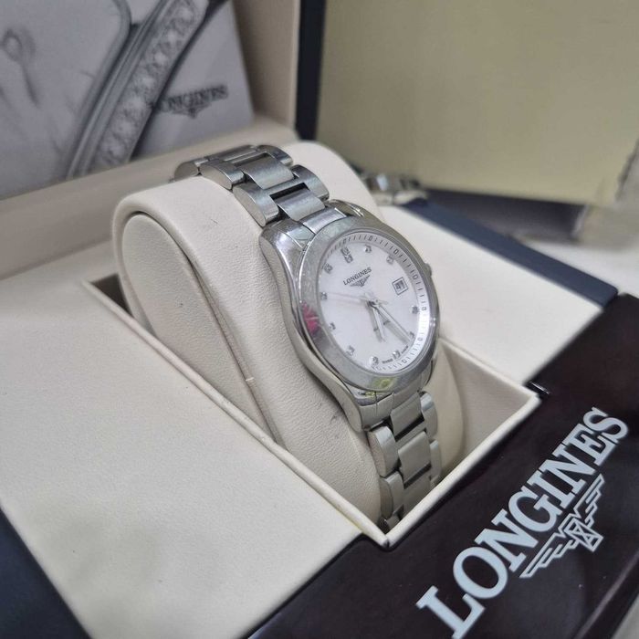 Ceas Dama Longines Conquest Classic Diamond L2.285.4.87.6 Cutie Certificat Zeus Amanet Rahova 35546