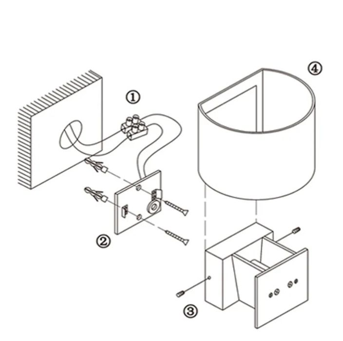 Стенна лампа бяла 12 W насочена светлина