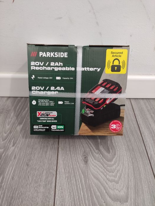 Set baterie 20 v 2 ah plus incarcator 2,4 ah Parkside