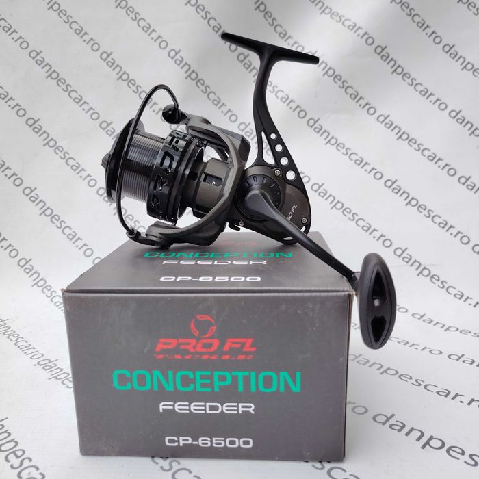 Mulinetă Feeder si Crap PRO FL Conception Feeder CP6500 tambur Long Cast 2 CLIPSURI METALICE