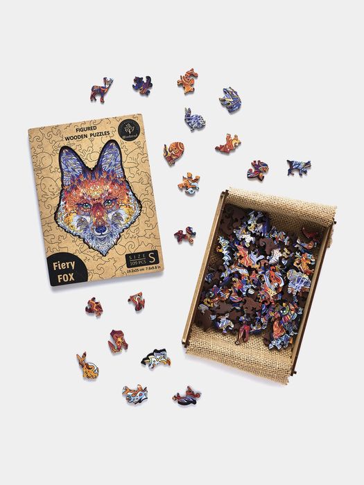 Пазл деревянный Woodstead "Огненная лиса"