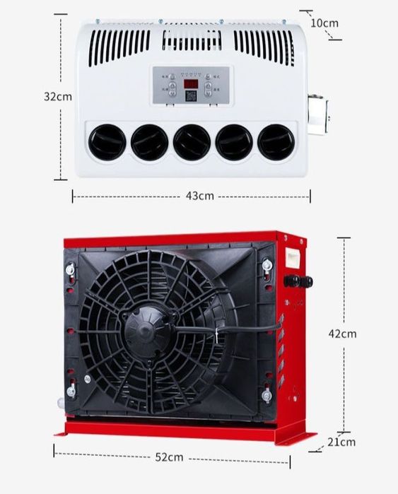 Автокондиционер стояночный накрышный моноблок из двух частей на крышу