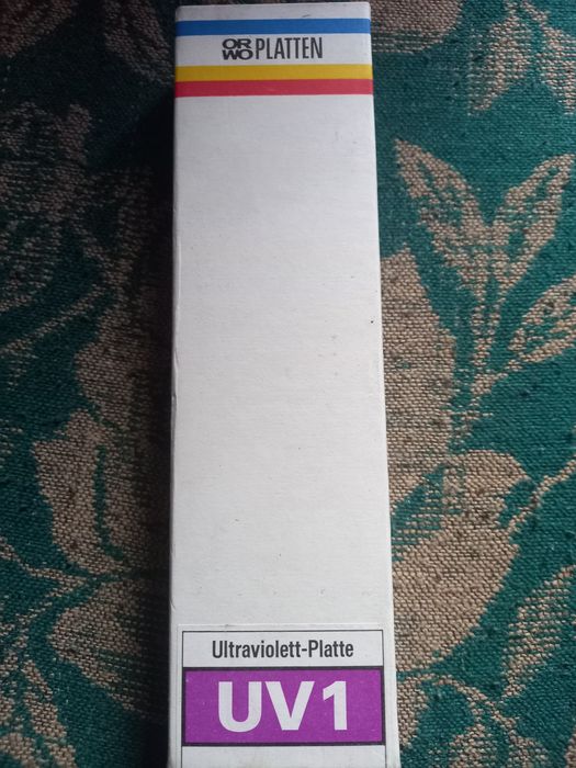 Placi ORWO UV1 - de sticla - spectrale UV - originale 1988 - 12 placi