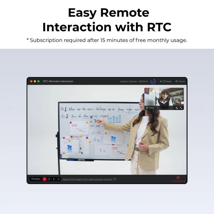 OBSBOT Tiny 3 AI-Powered Spatial Audio 4K PTZ Webcam