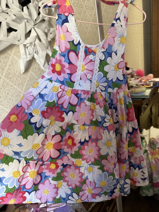 Платье- сарафан для левочки 5-6 лет