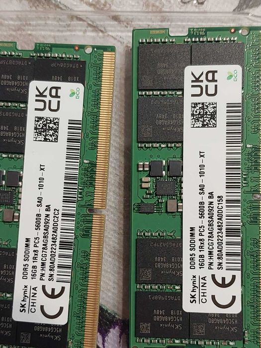 32GB DDR5 4800MT/s, 5600MT/s CL46 - RAM памет (SO-DIMM, за лаптоп)
