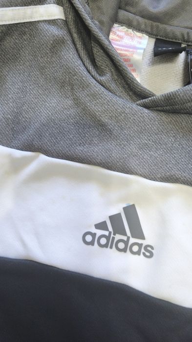 Pantaloni bleumarin, H&M 122-128, geaca. Hanorac adidas