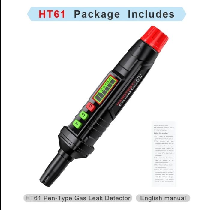 Детектор утечки газа HABOTEST HT61, 0-1000ppm