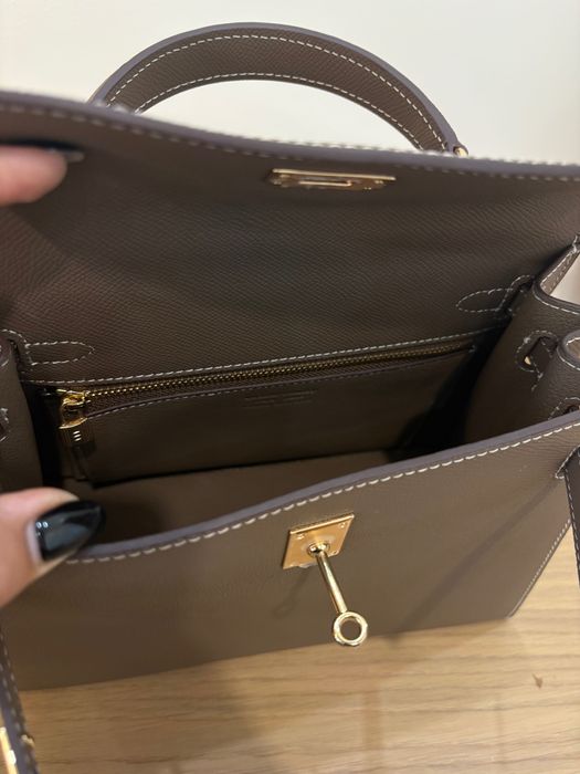 Hermes сумка бежевая