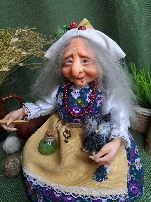 Баба Яга интерьерная кукла