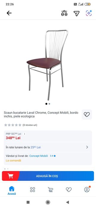 Scaun inox piele bucătărie