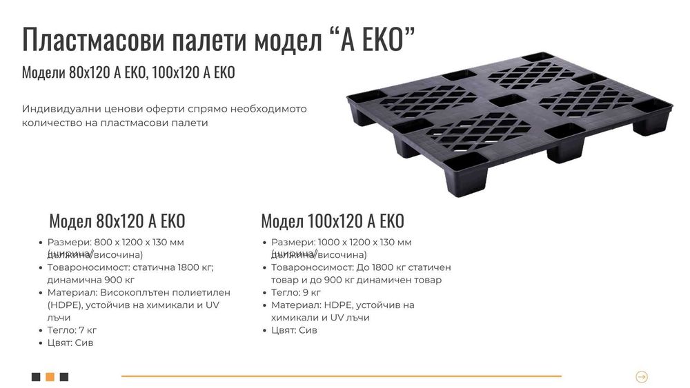 Пластмасови палети, НОВИ