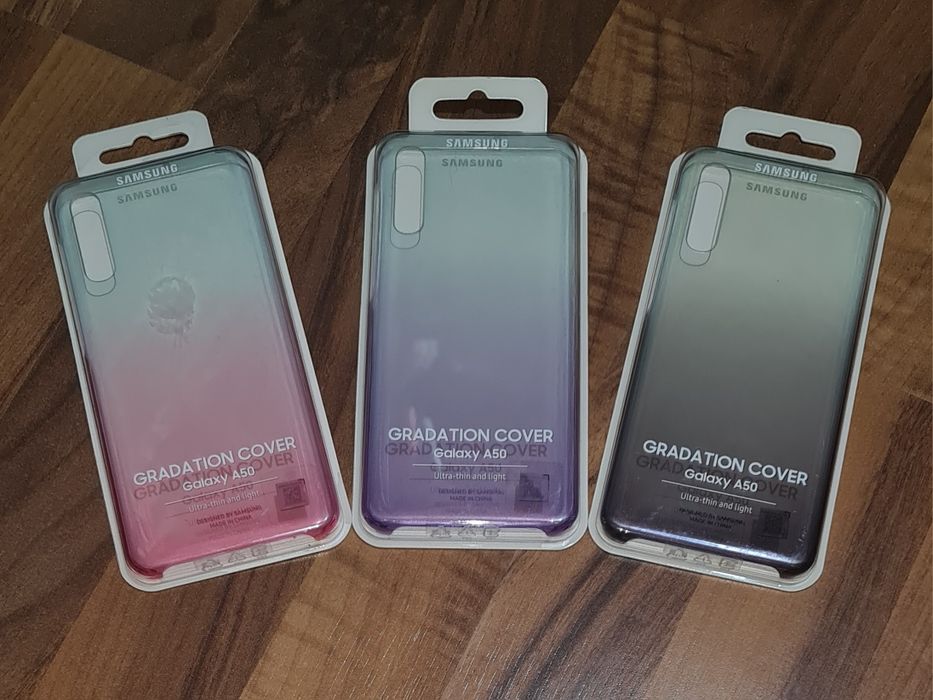 Husa originala Samsung Gradation Cover Galaxy A50 A50s A30s set 2 buc