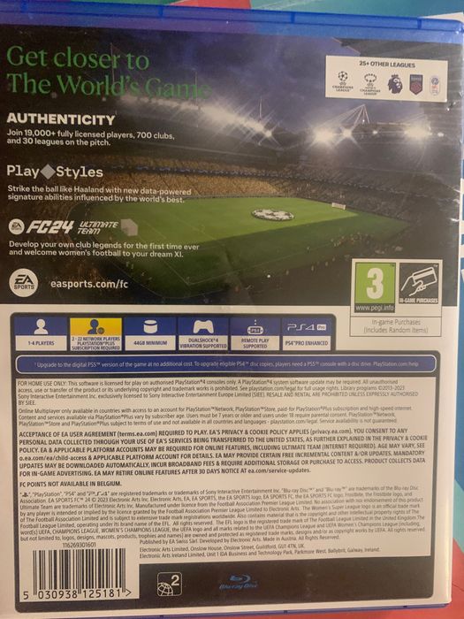Fc24 ps4 ps5 upgradable
