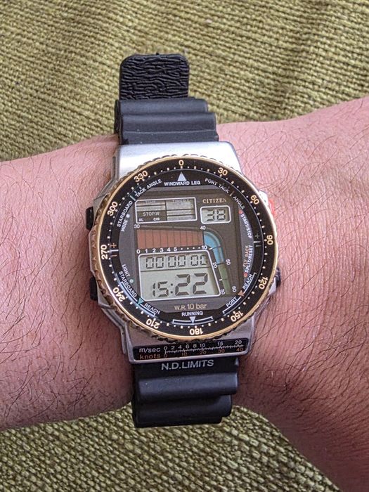 Ceas Citizen Windsurfing D120-312554 Y Japan Digital LCD Electronic