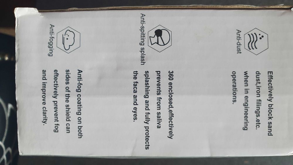 Face shield ochelari full face anti dust, anti fog, anti-splash, noi