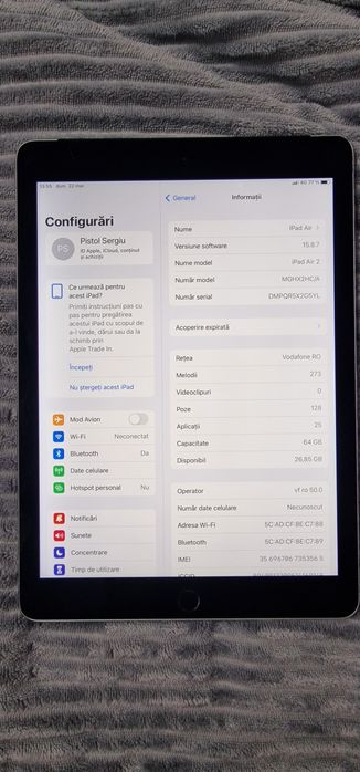 iPad Air 2, 64 Gb, Black  grey