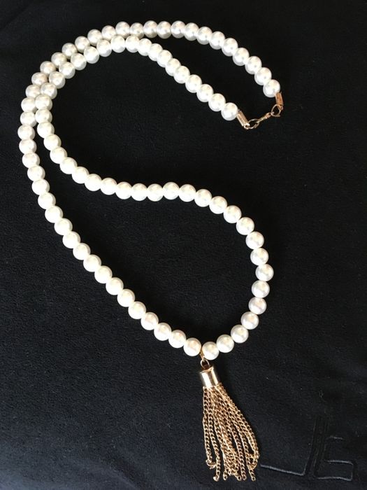 колие гердан бели перли