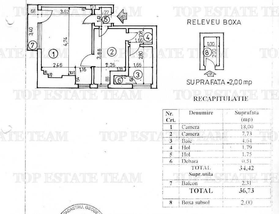 Apartament cu 2 camere de vanzare, Parc Cismigiu, centrala si balcon