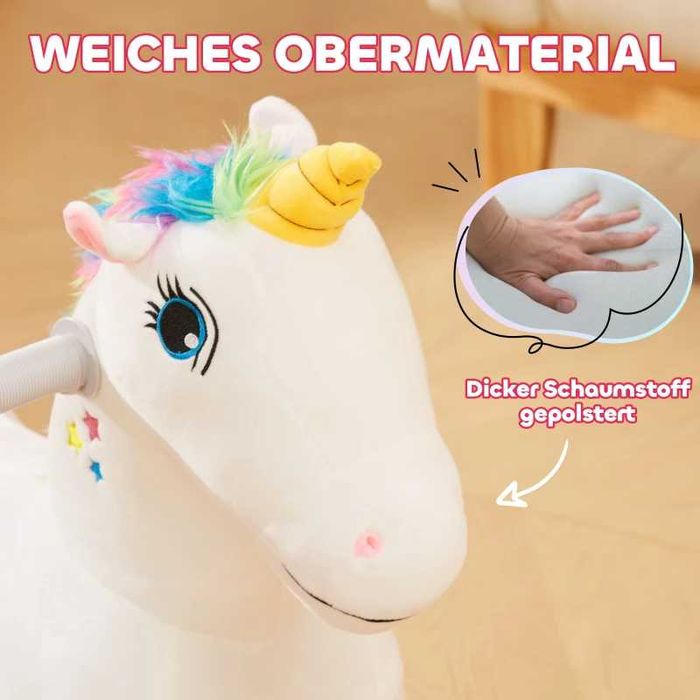 AIYAPLAY 6V електрически люлеещ се еднорог за деца