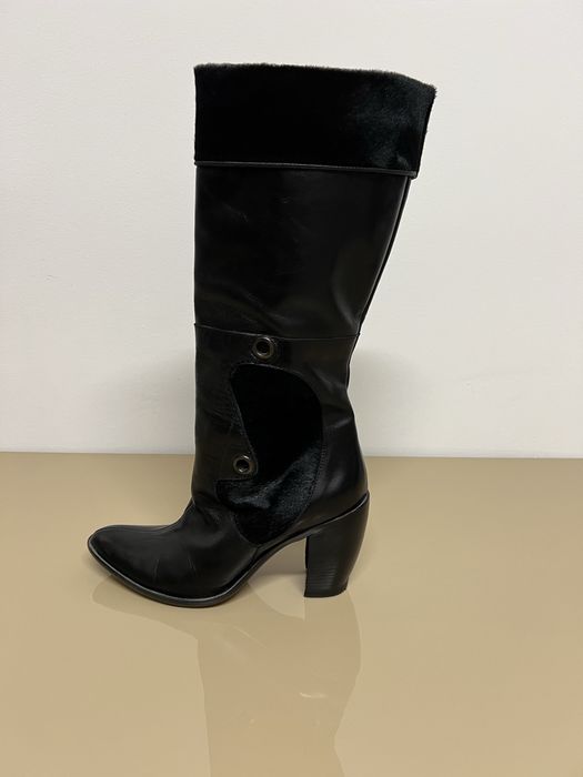 Cizme made in Italia ,negre, din piele, 38.